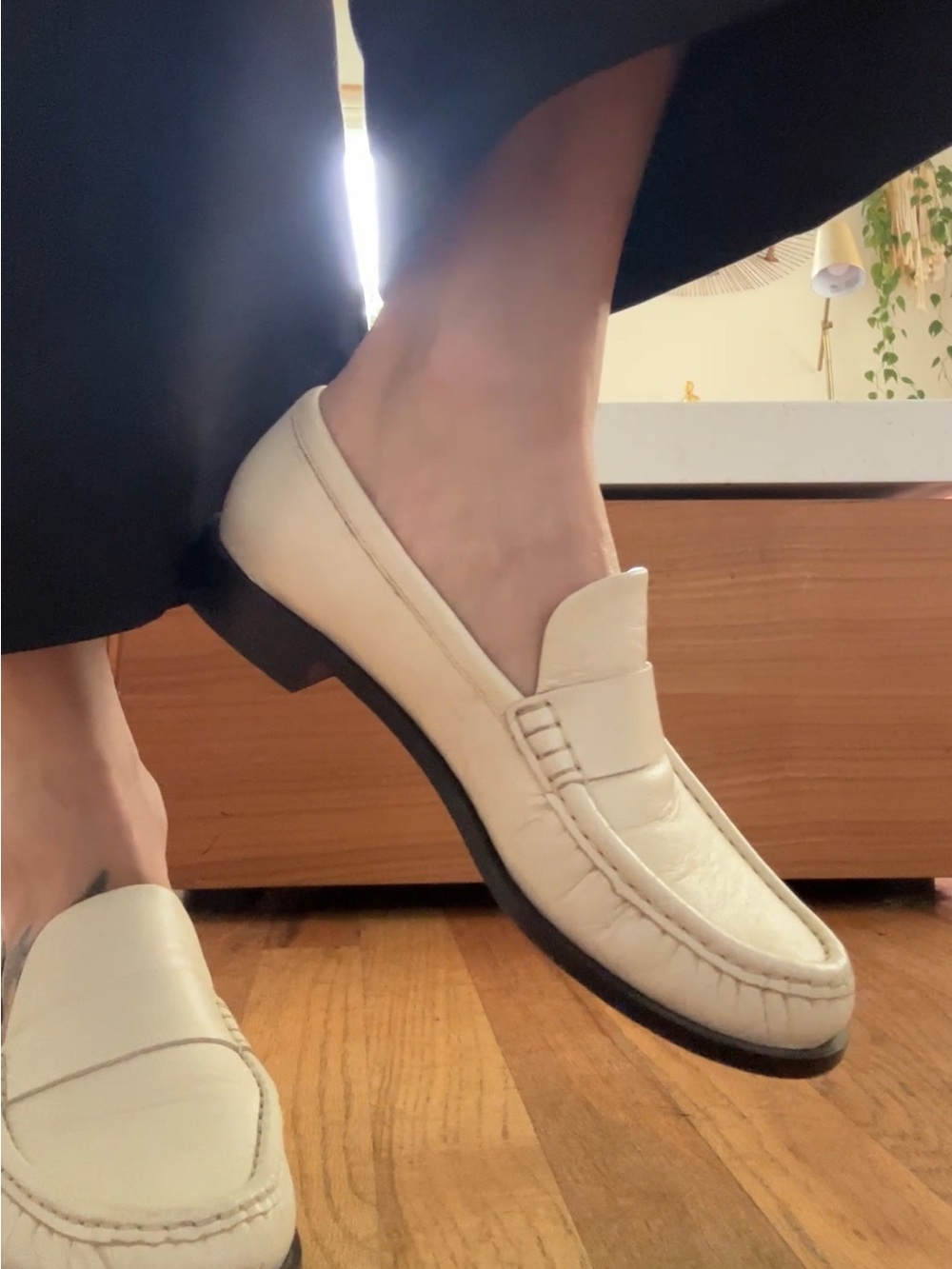 COS White/Cream Leather Loafers - Picture 3 of 9